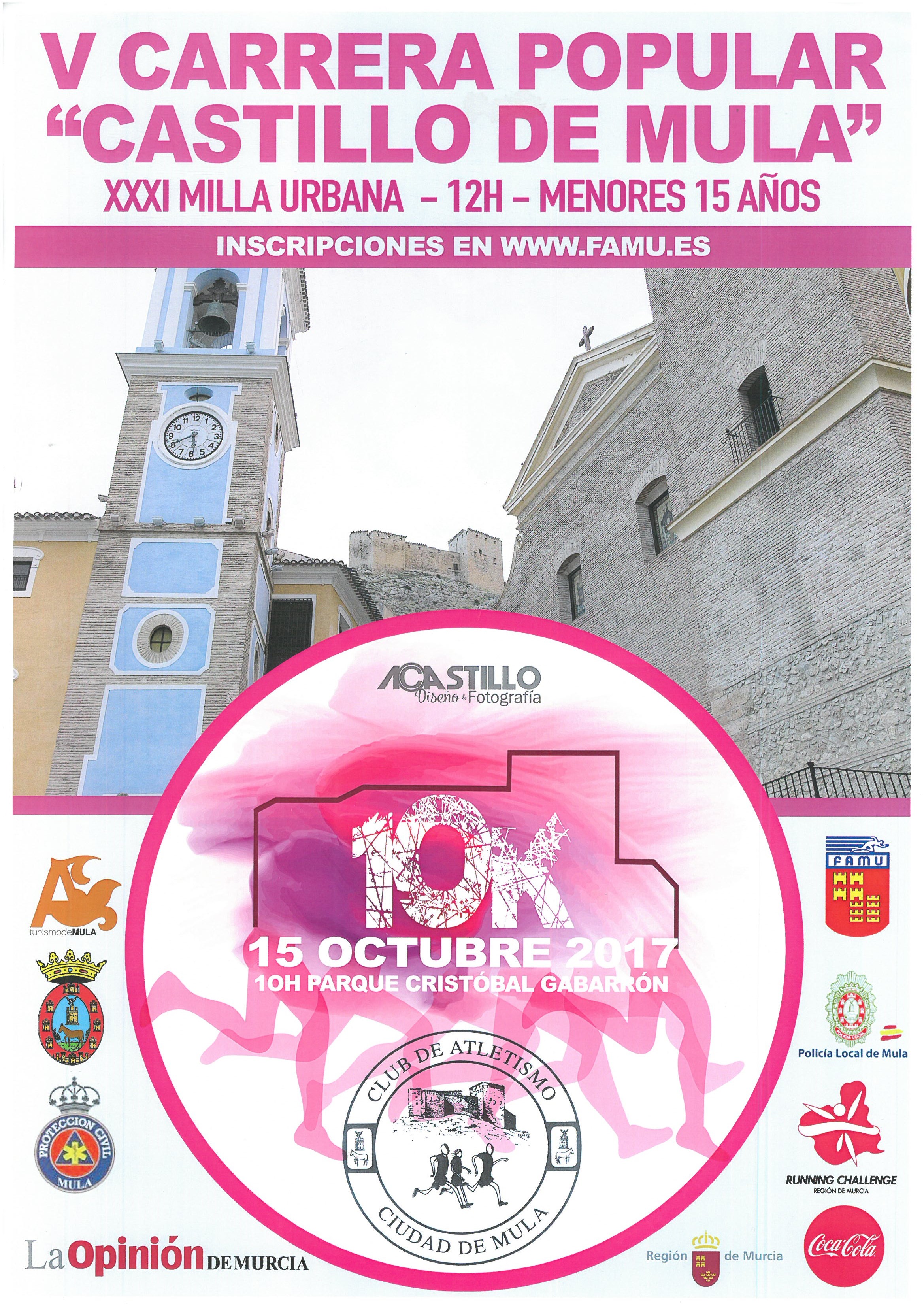 V Carrera popular “Castillo de Mula” – XXXI Milla Urbana – 15 de octubre