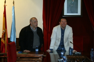 foto recepción de junta directiva de asociación de jubilados de bullas