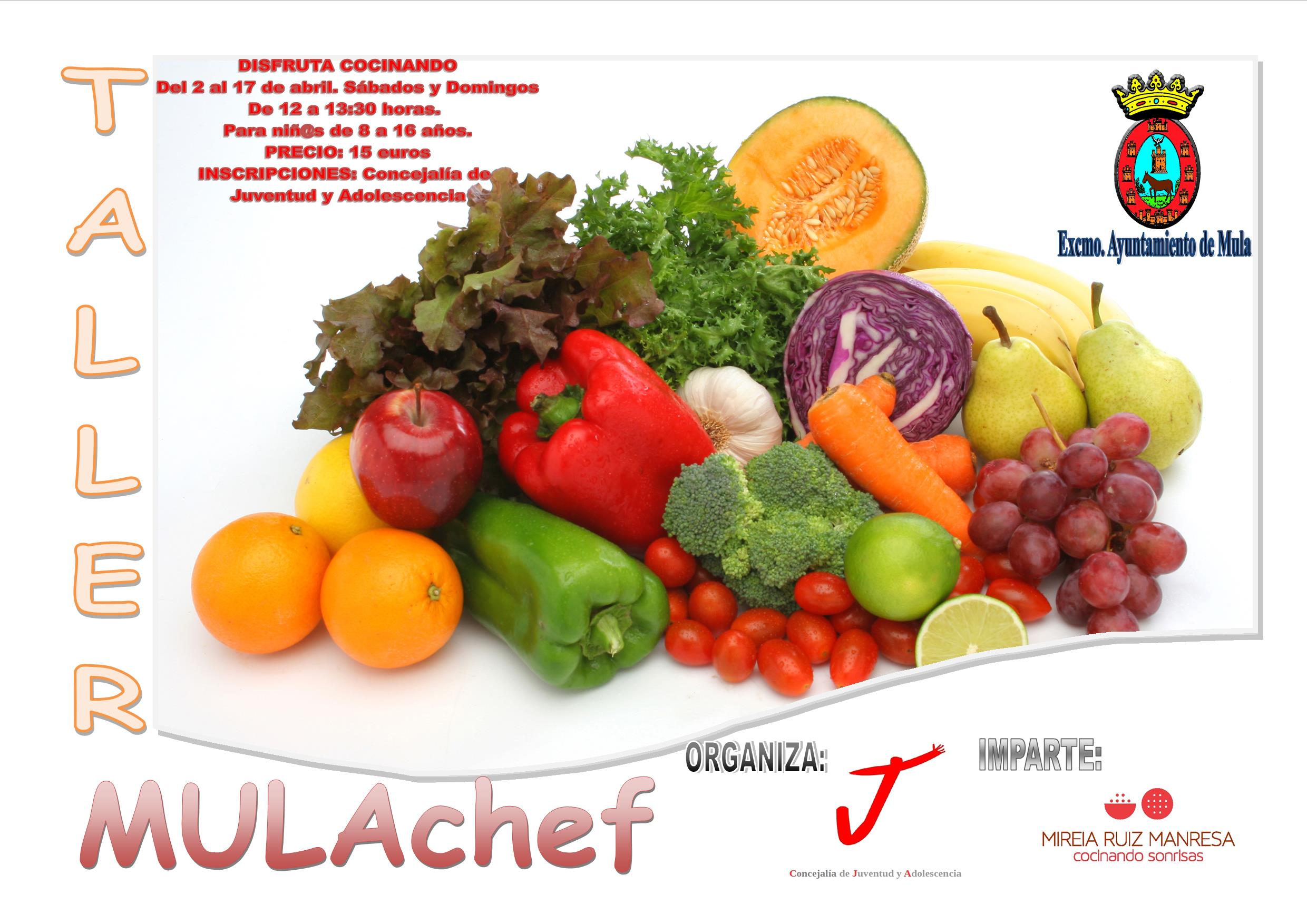 cartel de taller infantil de cocina