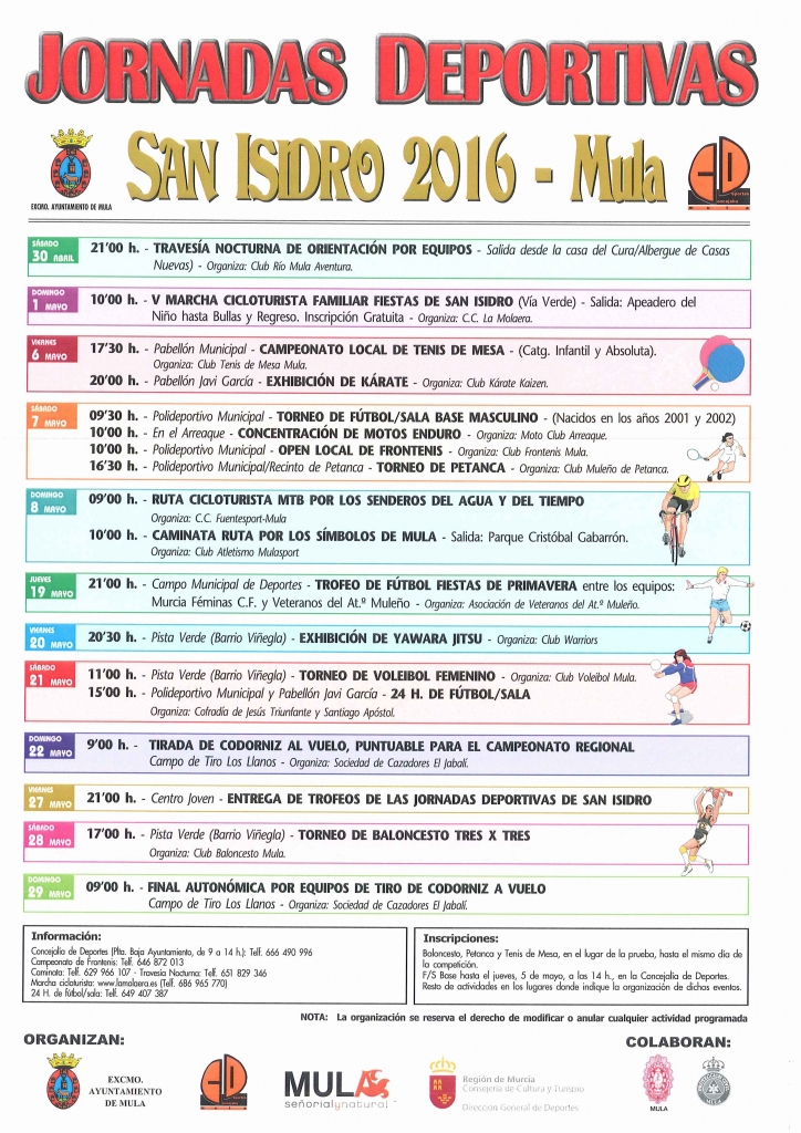san isidro 2016 programación deportiva