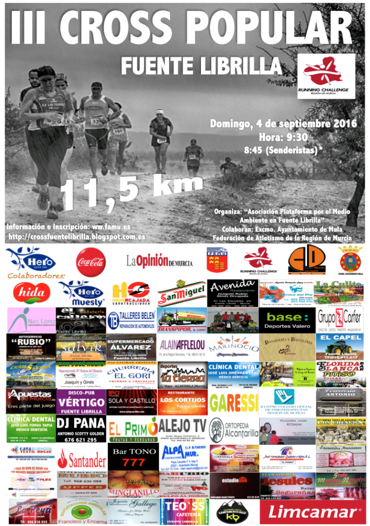 Cartel III Cross Popular Fuente Librilla