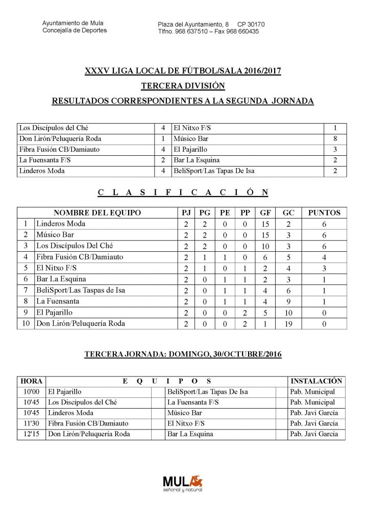xxxv liga local de fútbol 3ª jornada 3