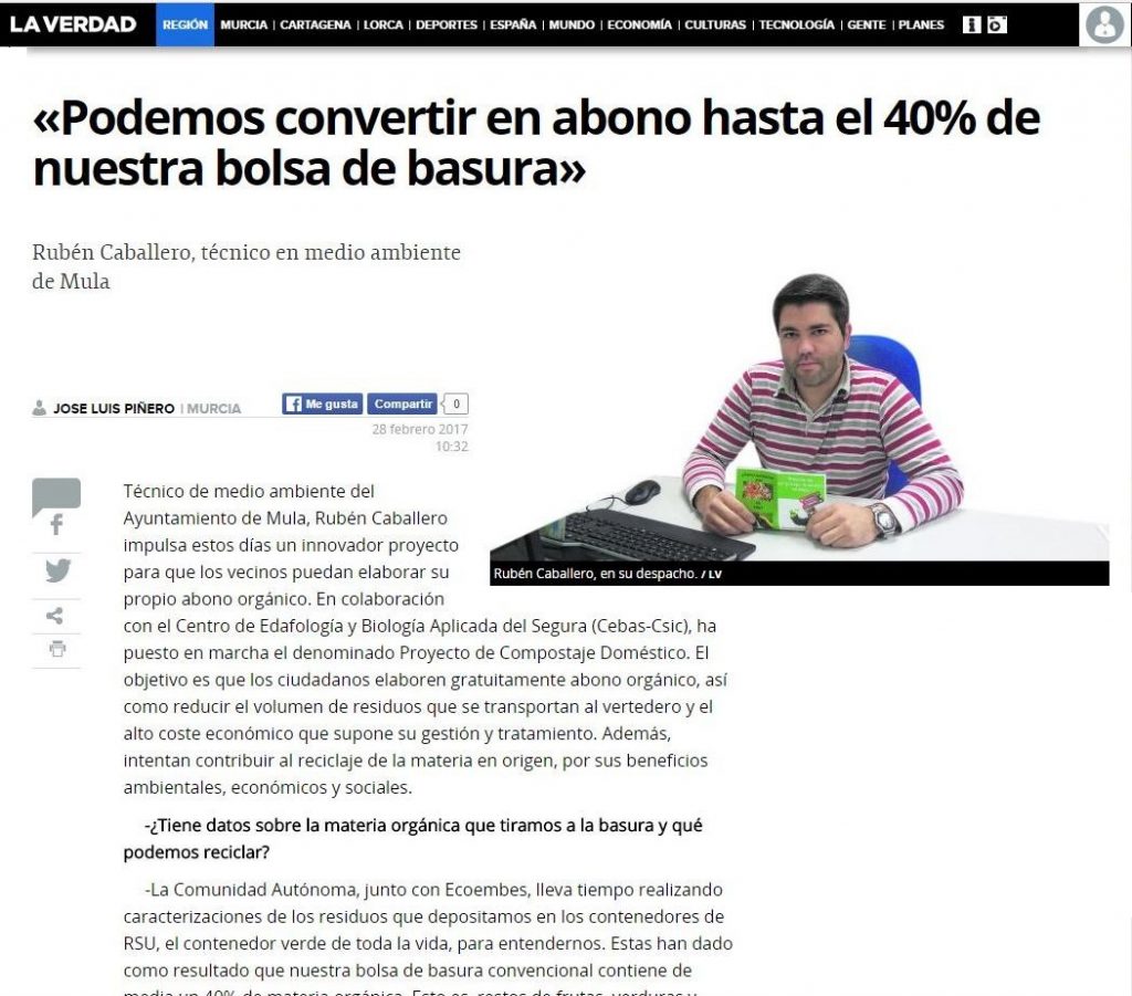 2017-03-01 10_01_35-«Podemos convertir en abono hasta el 40% de nuestra bolsa de basura» . La Verdad