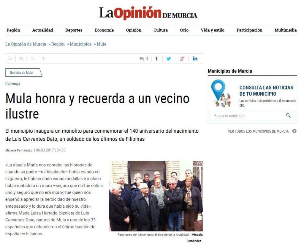 2017-03-07 12_08_06-Mula honra y recuerda a un vecino ilustre - La Opinión de Murcia