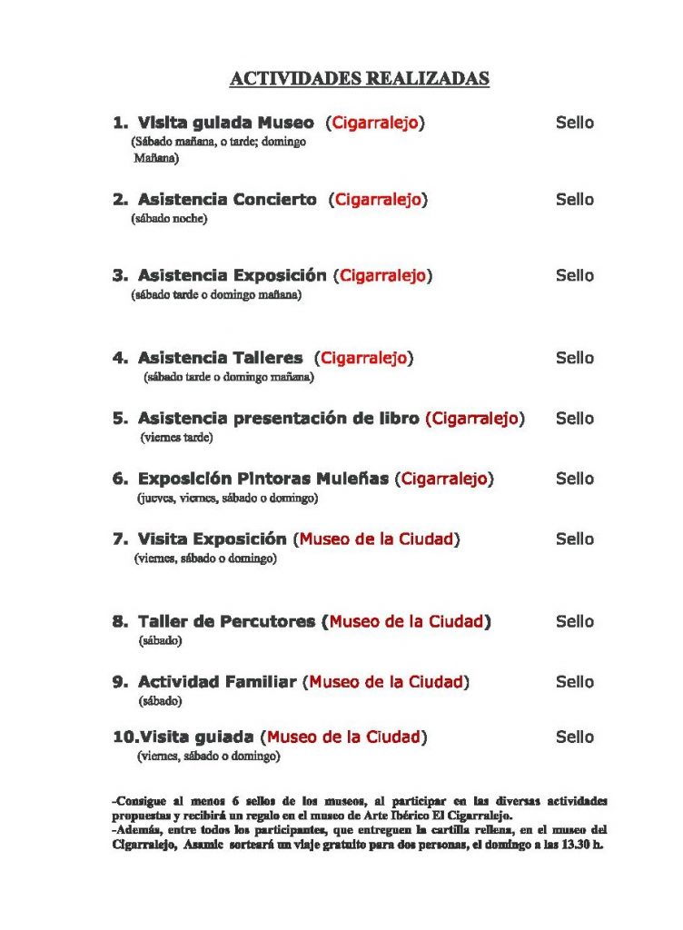 Día de los Museos sellado