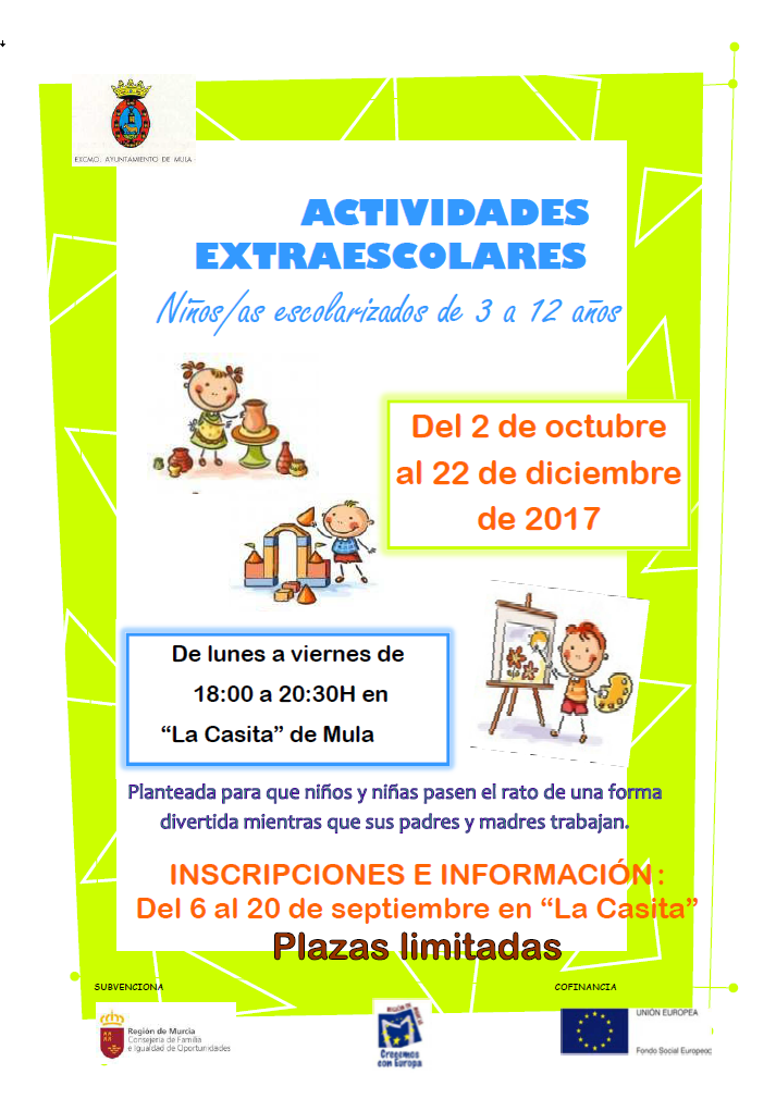 Plazas limitadas - Inscripción e información La Casita