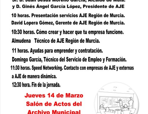 Jornada formativa «Servicio AJE+Networking» – 14 de marzo