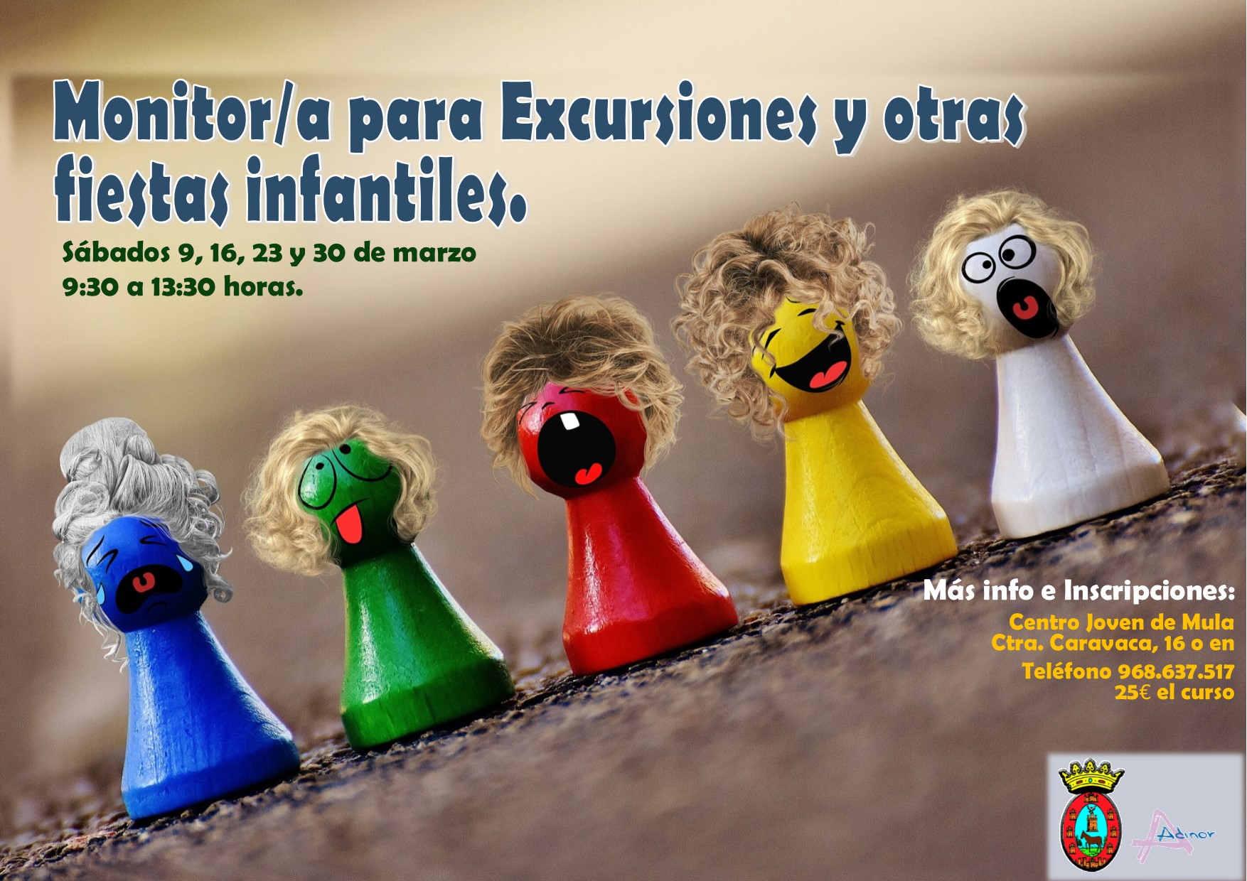 Cartel Monitor eventos infantiles