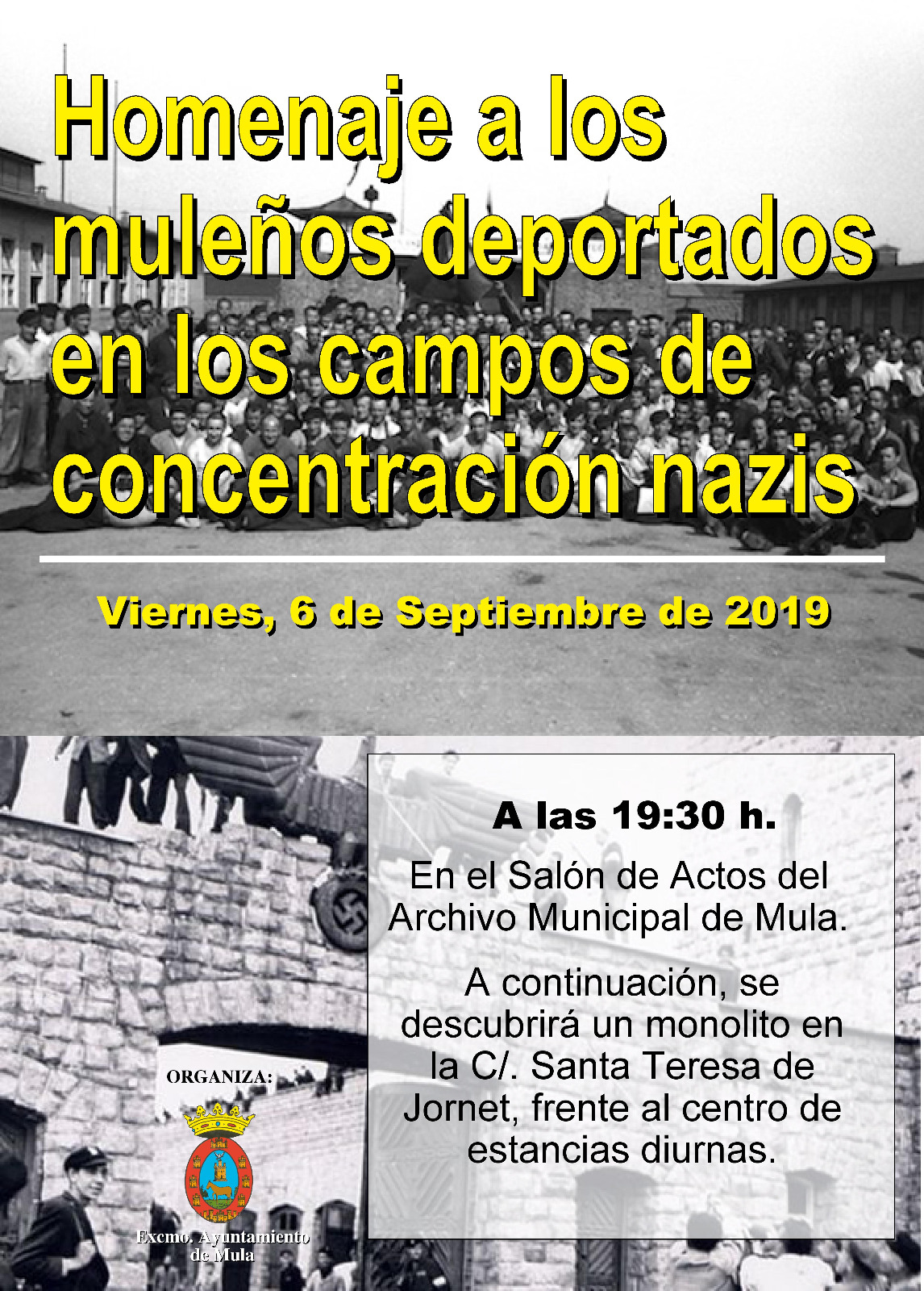 cartel homenaje muleños deportados campos concentración nazis