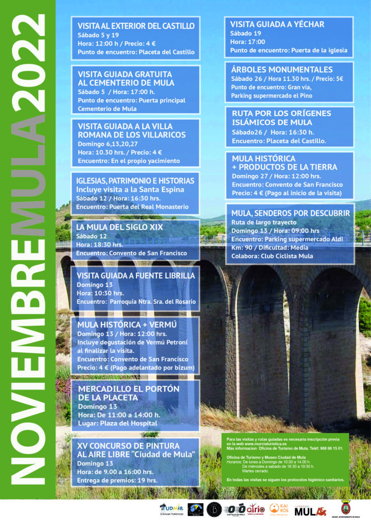 Cartel Programación Visitas Noviembre 2022