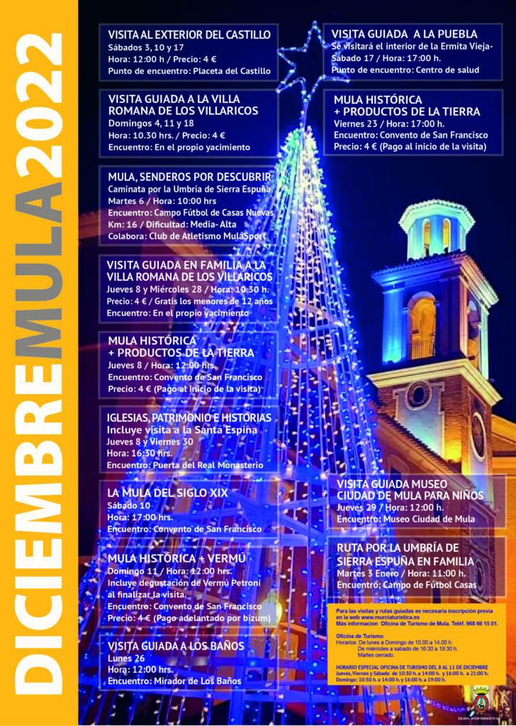 Programación visitas diciembre 2022-Turismo