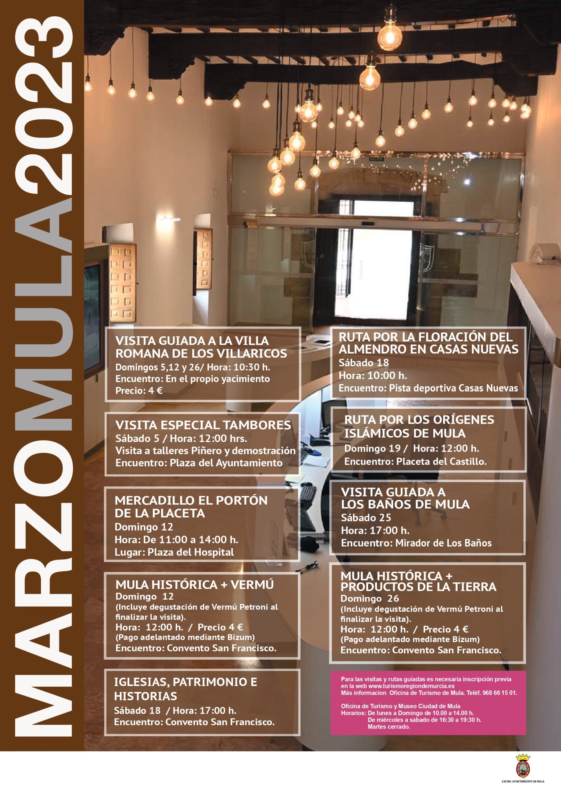 Turismo - programación actividades marzo 2023