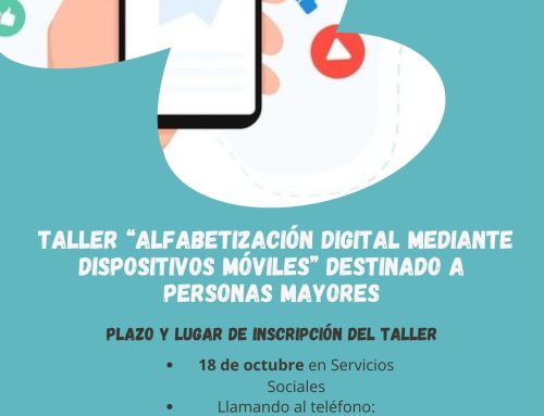 POLÍTICA SOCIAL| Segunda edición del taller ‘Alfabetización digital mediante dispositivos móviles’ – inscripciones hasta el 18 de octubre