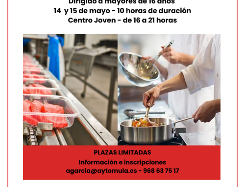 EMPLEO| Curso de Manipulador de Alimentos gratuito – 14 y 15 de mayo